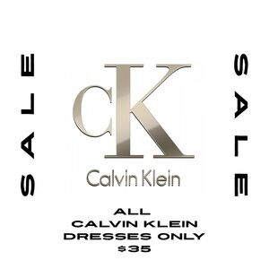 Calvin Klein Logo Dress Sale - Black and White